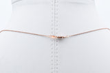 Rafa 14K Rose Gold 0.54 TCW Diamond Ribbon Pendant Necklace 17 Inches