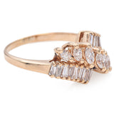 14K Yellow Gold 1.60 TCW Diamond Marquise and Tapered Baguette Ring