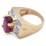 Laura Ramsey 14K Yellow Gold 5.91Ct Rubellite Tourmaline, 0.56TCW Diamond Ring