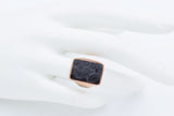 Antique Onyx 14K Rose Gold Intaglio Ring Size 6