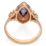 '89 10K Yellow Gold 0.80 Ct. Lab Amethyst, Diamond Penn State Univ. Class Ring