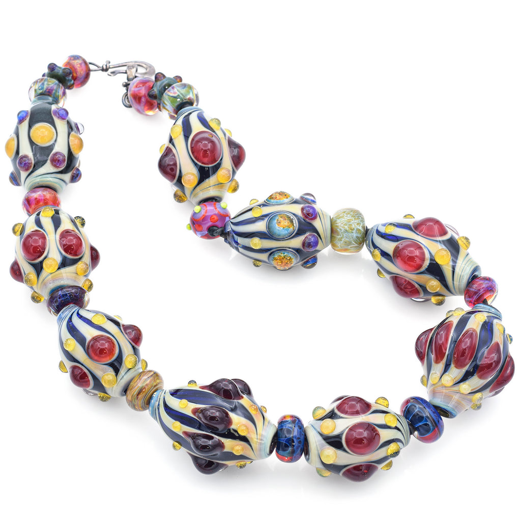 Wanderlust Murano Millefiori glass wrap bracelet and necklace (Murano) -  Sophia Forero Designs