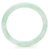 GIA 120.09CtTranslucent Mottled Green White Grade A Jadeite Jade Bangle Bracelet