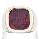 Antique 1770s 13K Yellow Gold Carved Carnelian Signet Ring Size 11.25