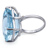 H.Stern 18K White Gold 24.91 Ct Aquamarine Cocktail Ring Size 7