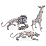 Vintage Cartier Sterling Silver Giraffe, Lion and Panther Miniature Figurines