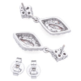 Vintage 14K White Gold 0.30 TCW Diamond Drop Earrings