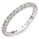 14K White Gold 0.93 TCW Diamond Eternity Wedding Band Ring