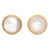 Marco Bicego Jaipur 18K Yellow Gold Mother of Pearl Stud Earrings