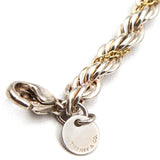 Tiffany & Co. Sterling Silver 18K Yellow Gold Twisted Rope Chain Bracelet, 6.75"