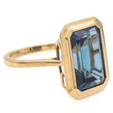 Goshwara 18K Yellow Gold London Blue Topaz Cocktail Ring