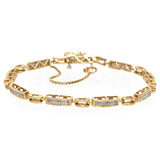 14K Yellow Gold Invisible Set 0.50 TCW Diamond Bracelet