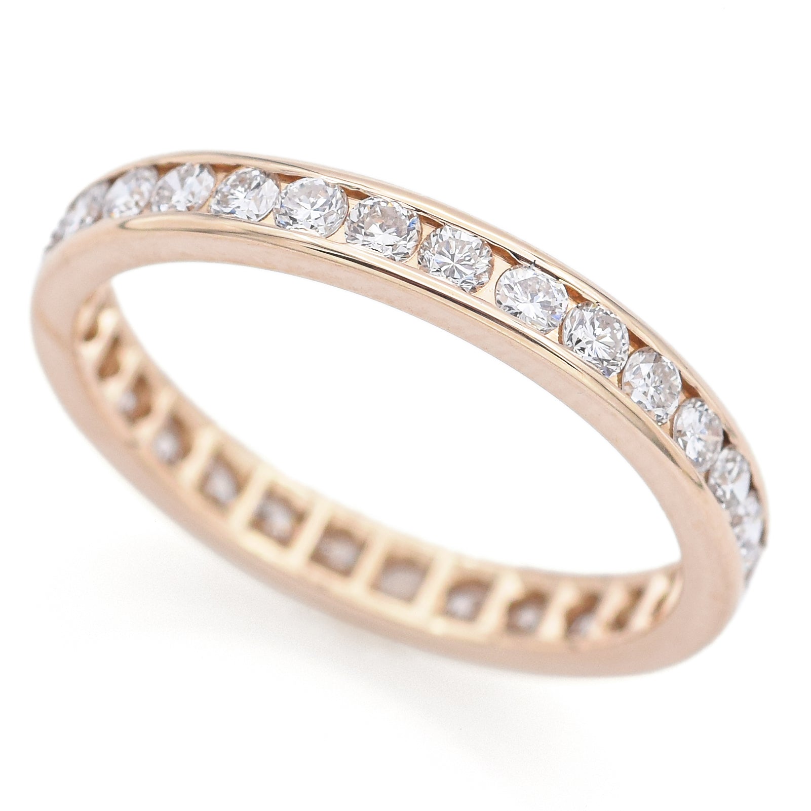 Estate 14K Yellow Gold 0.90 TCW Diamond 2.7 mm Eternity Band Ring Size 6