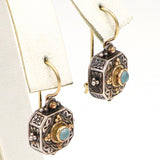 Konstantino 14K Yellow Gold Sterling Silver Moonstone French Wire Earrings