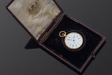 Antique Dent London 18K Yellow Gold Open Face Pocket Watch 41 mm