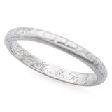 Antique 950 Platinum 2.3 mm Band Ring Size 5.5