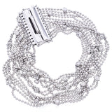 Sonia Bitton 14K White Gold 1.12 TCW Diamond Multistrand Ball Chain Bracelet