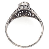 Antique Art Deco White Gold 0.46 Ct Diamond Band Ring