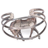 Vintage Carol Felley Sterling Silver Horse Cuff Bracelet