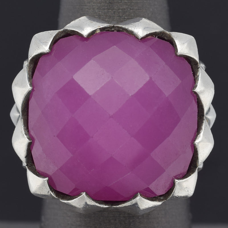 Stephen Webster Superstud Sterling Silver Purple Quartz Square Ring