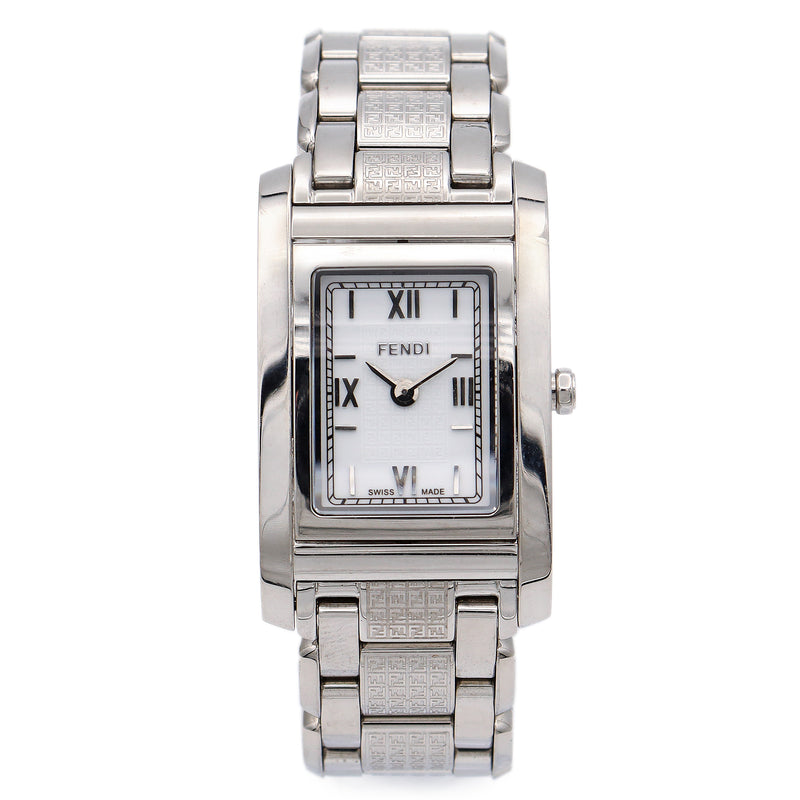 Fendi Orologi Stainless Steel White Dial Women's Quartz Watch, 21 mm, 5.75"