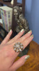 Vintage 14K Yellow Gold & Silver 3.49 TCW Diamond Polki Cocktail Ring Size 7.5