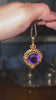 Vintage 14K Yellow Gold 13.37 Ct Amethyst Brooch Pin Pendant Necklace