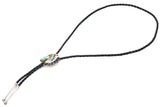 Vintage Raymond Quam Zuni Sterling Silver Multi-Stone Bolo Tie