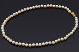 Vintage 14K Yellow Gold 6.5-7 mm Sea Pearl Beaded Strand Necklace 18 Inches