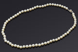 Vintage 14K White Gold 5-5.5 mm Sea Pearl Beaded Strand Necklace 16 Inches