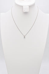 Vintage ELKA 14K White Gold 0.46 Carat Diamond Pendant Necklace