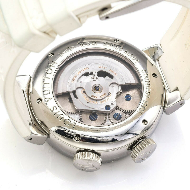 Louis Vuitton Tambour Reveil GMT Q1151 Automatic Brown Black 41mm Men's  Watch