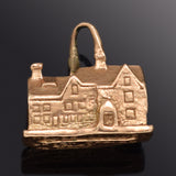 Vintage 14K Yellow Gold House of the Seven Gables Charm Pendant 7.3 Grams