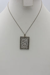 Antique Platinum, 14K Gold & Sterling Silver 2.39 TCW Diamond Pendant Necklace