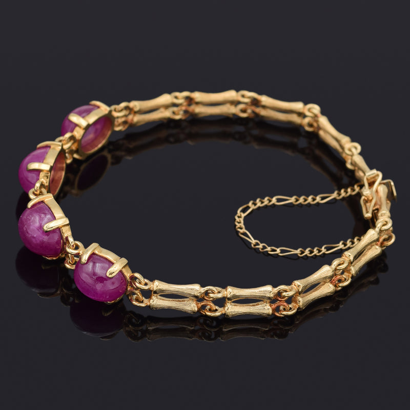 Pink Star Bracelet - Yellow Gold