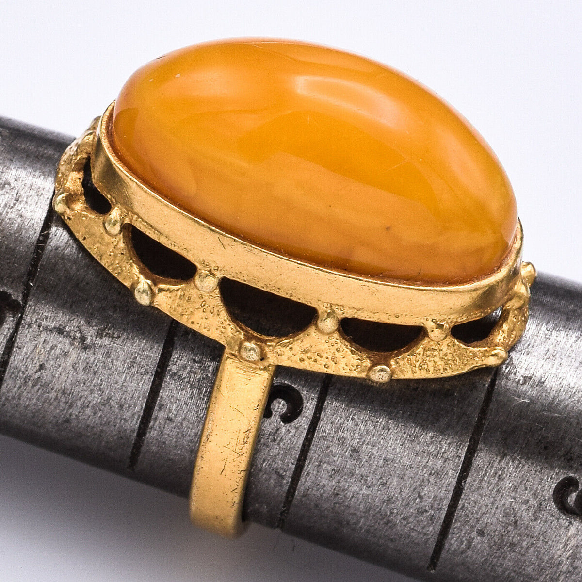 5gr Butterscotch high quality Egg Yolk Amber Ring Vintage