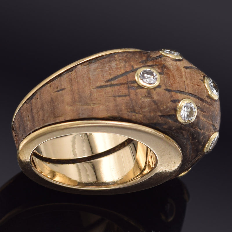 Sapphire and Koa Wood Engagement Ring | Naturaleza Organic Jewelry & Wood  Rings