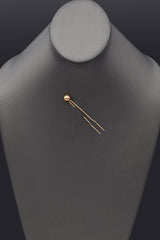 Vintage 14K Yellow Gold Ball Hair Pin