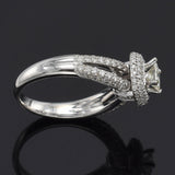 Estate 14K White Gold 1.34 TCW Diamond Band Ring + Box