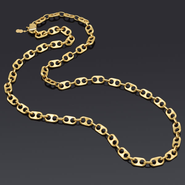 14K Yellow Gold Mariner Link 1.2mm Chain Necklace 18 / 1.2mm