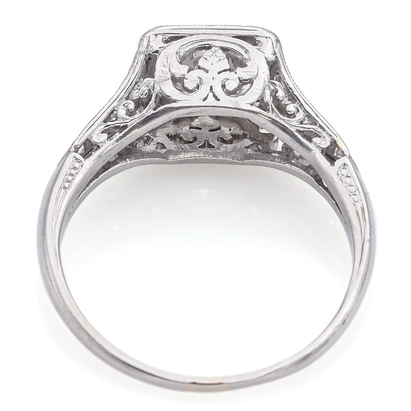 Antique Platinum 1.28 TCW Diamond Band Ring Size 5