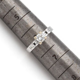 Vintage 14K White Gold 0.58 TCW Diamond Band Ring Size 6 G/H VS