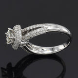 Estate 14K White Gold 1.34 TCW Diamond Band Ring + Box