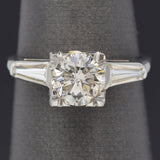 Antique Platinum 1.23 TCW Diamond Three-Stone Band Ring