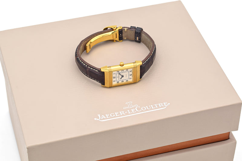 Jaeger LeCoultre Reverso 18K Gold Women s Watch Box Paper Ref