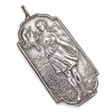 Vintage Henryk Winograd HW 999 Fine Silver Repoussé Hunter Woman Pendant