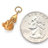 Vintage 14K Yellow Gold Elf Charm Pendant