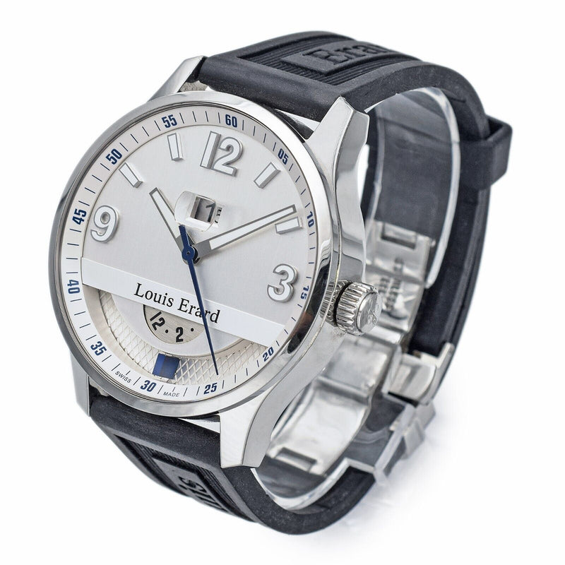 Louis Erard Watch - Man in Steel with Blue Dial Chronograph
