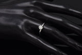 Vintage Platinum 0.64 Carat Round Diamond Solitaire Band Ring