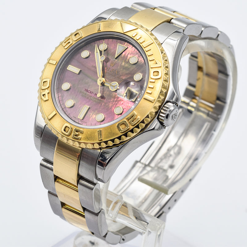 Rolex Yachtmaster 40 Yellow Gold Mother of Pearl Dial Mens Watch